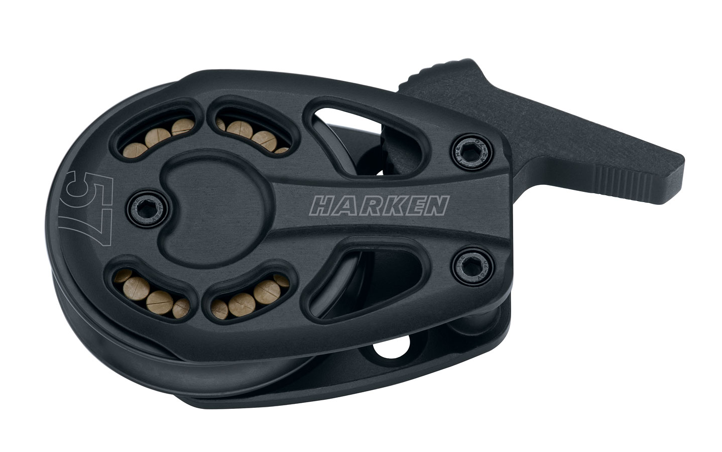 Harken Black Magic Umlenkblock, einfach m. Stopper,